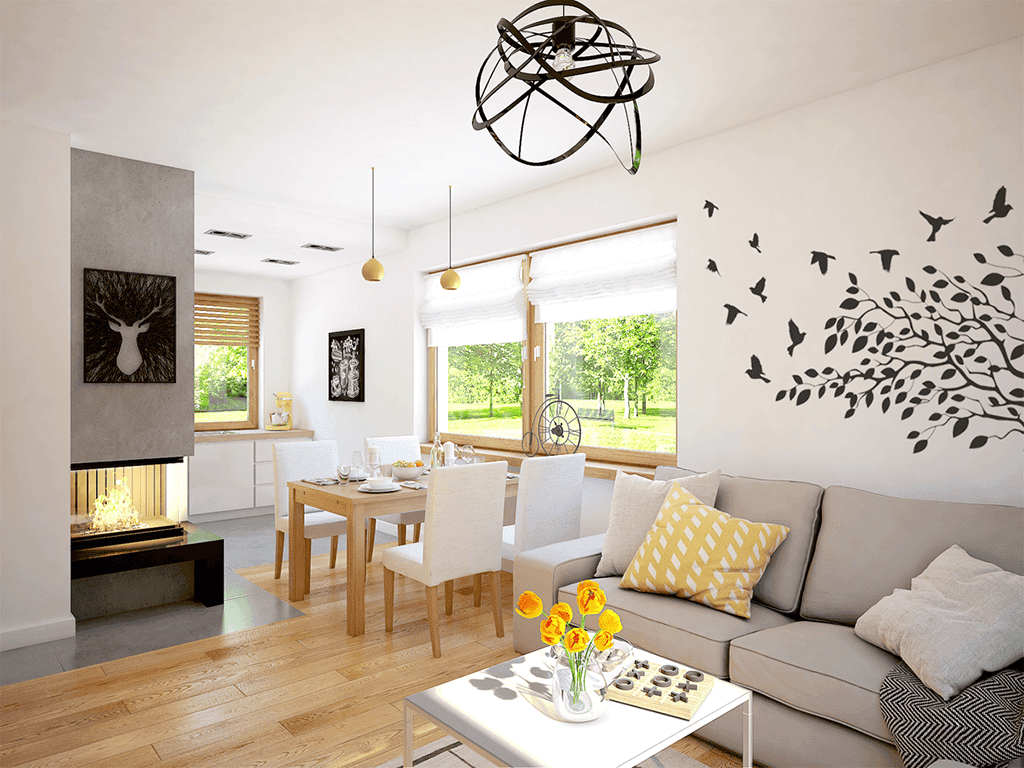 Wizualizacja domu jednorodzinnego Sezam