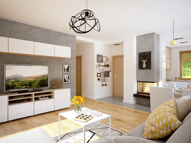 Wizualizacja domu jednorodzinnego Sezam