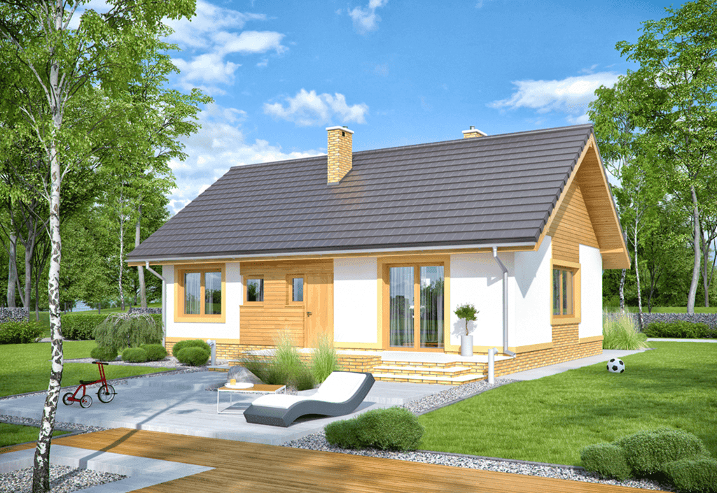 Wizualizacja domu jednorodzinnego Sezam