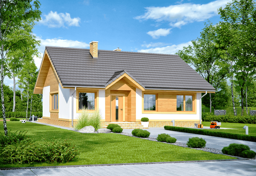 Wizualizacja domu jednorodzinnego Sezam