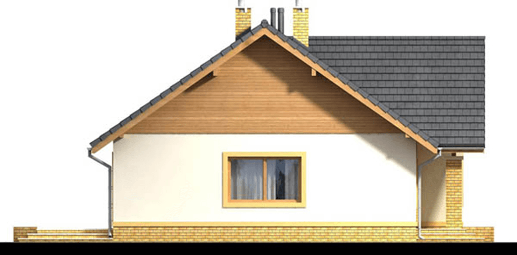 Elewacja lewa domu jednorodzinnego Sezam 3