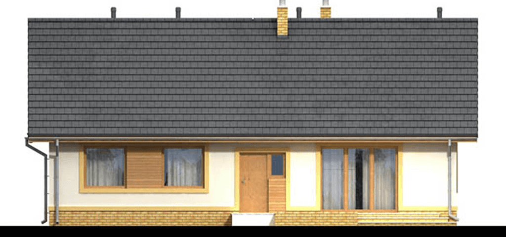 Elewacja tylna domu jednorodzinnego Sezam 3
