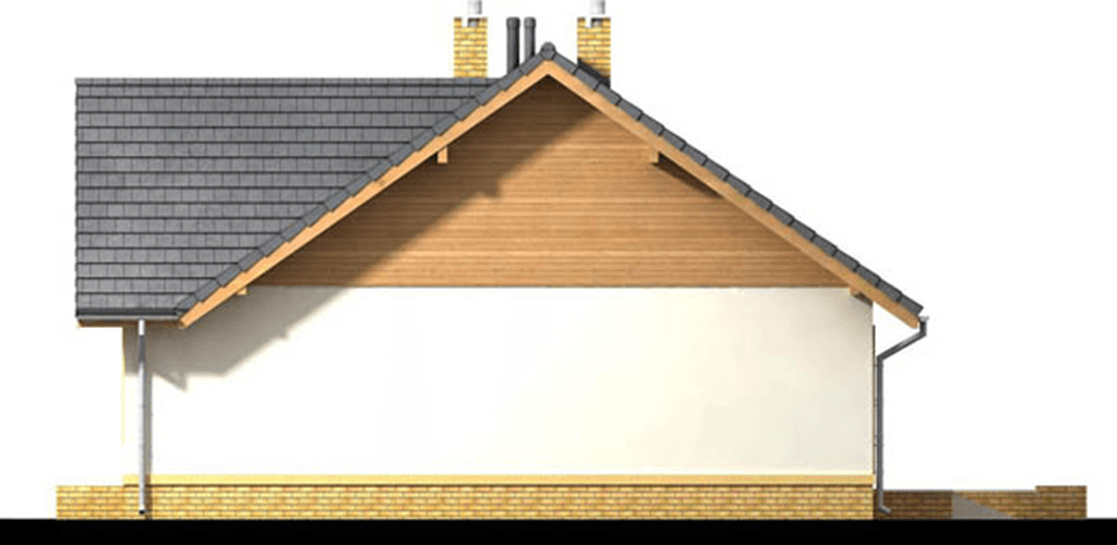 Elewacja prawa domu jednorodzinnego Sezam 3