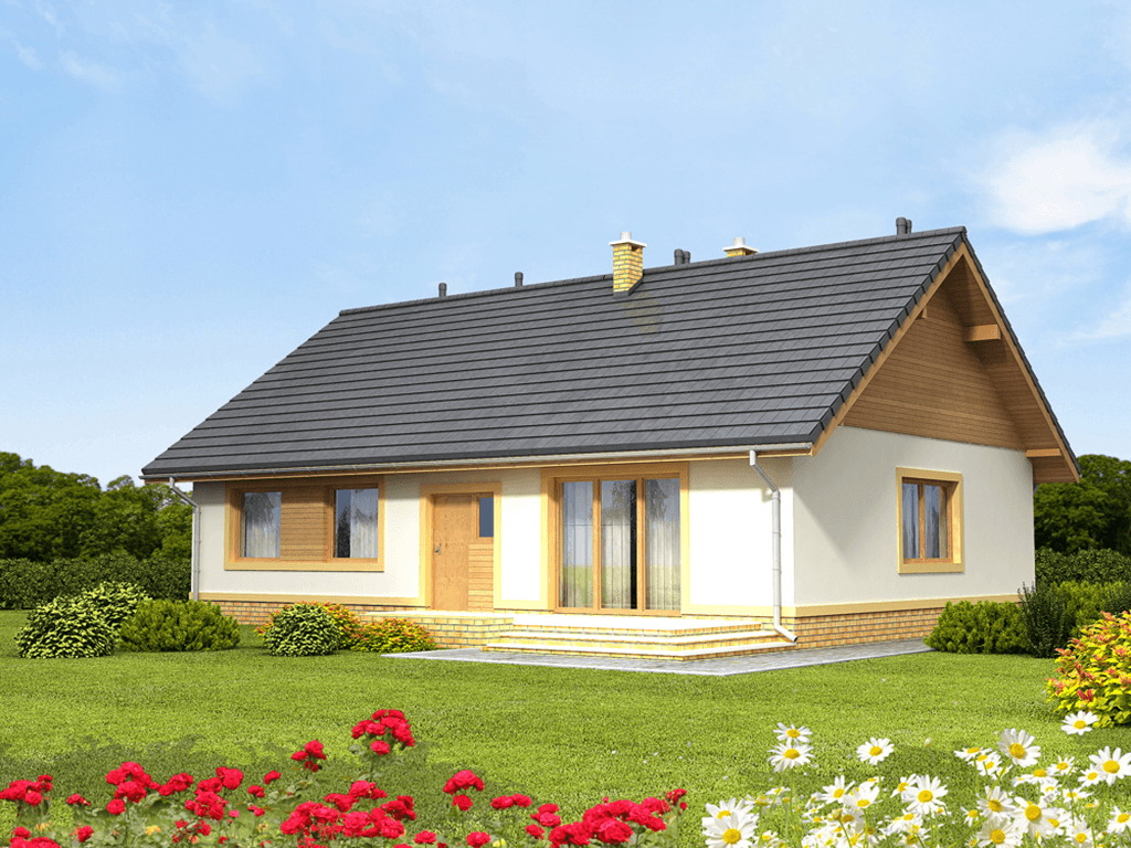 Wizualizacja domu jednorodzinnego Sezam 3