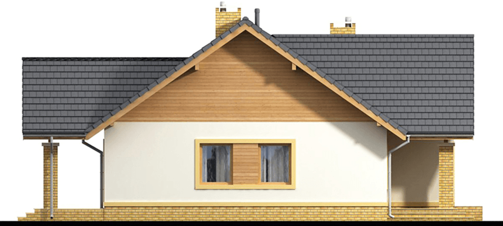 elewacja prawa domu jednorodzinnego Sezam 4