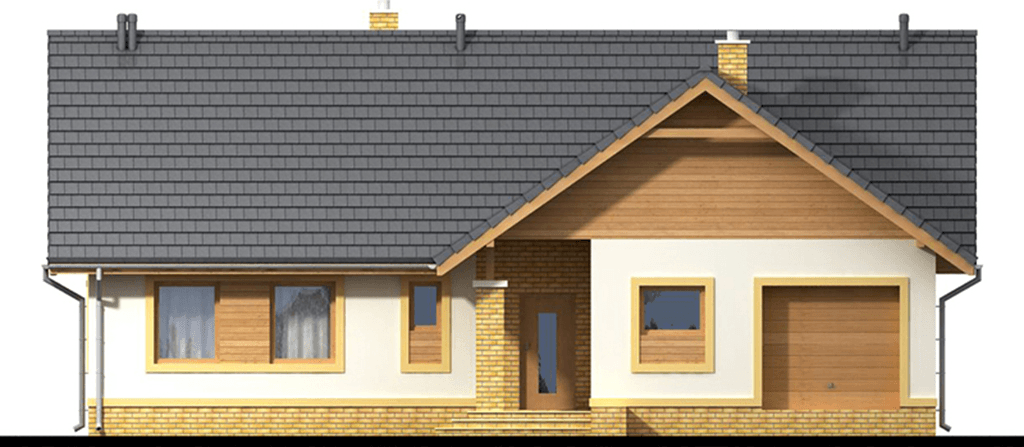elewacja frontowa domu jednorodzinnego Sezam 4