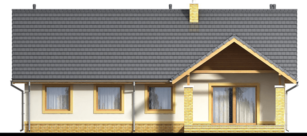 elewacja tylna domu jednorodzinnego Sezam 4
