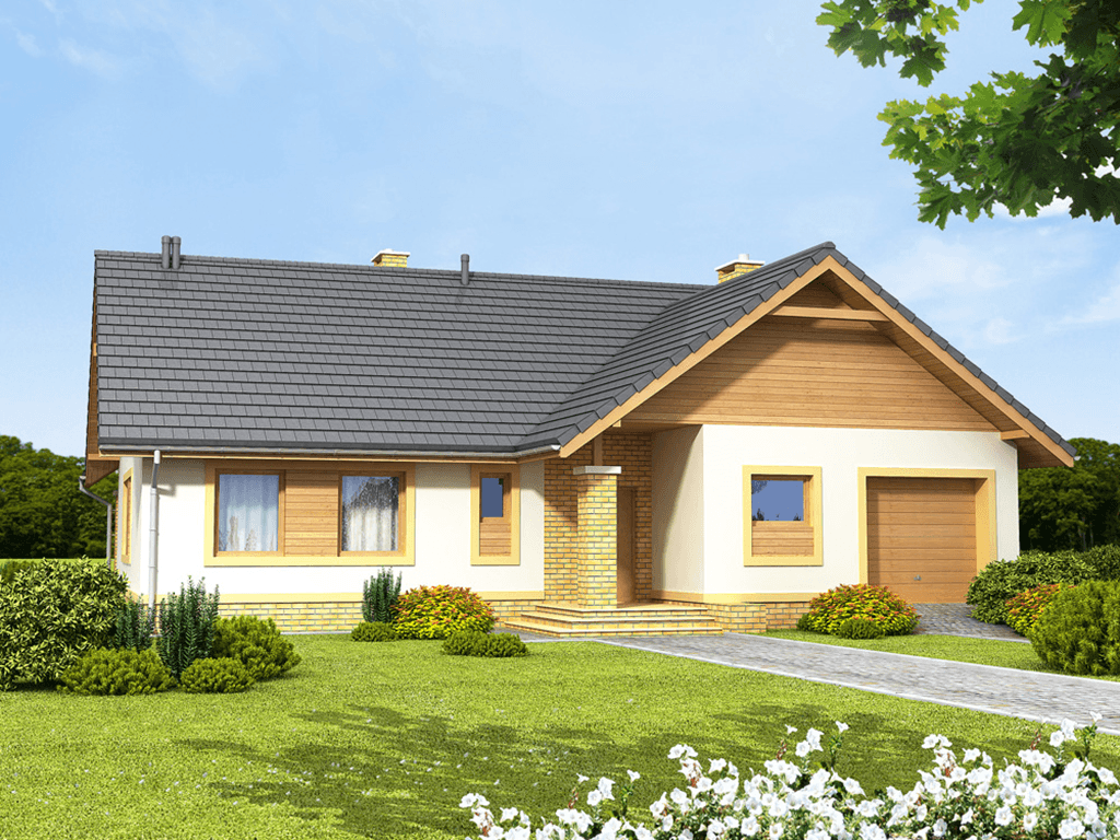 Wizualizacja domu jednorodzinnego Sezam 4