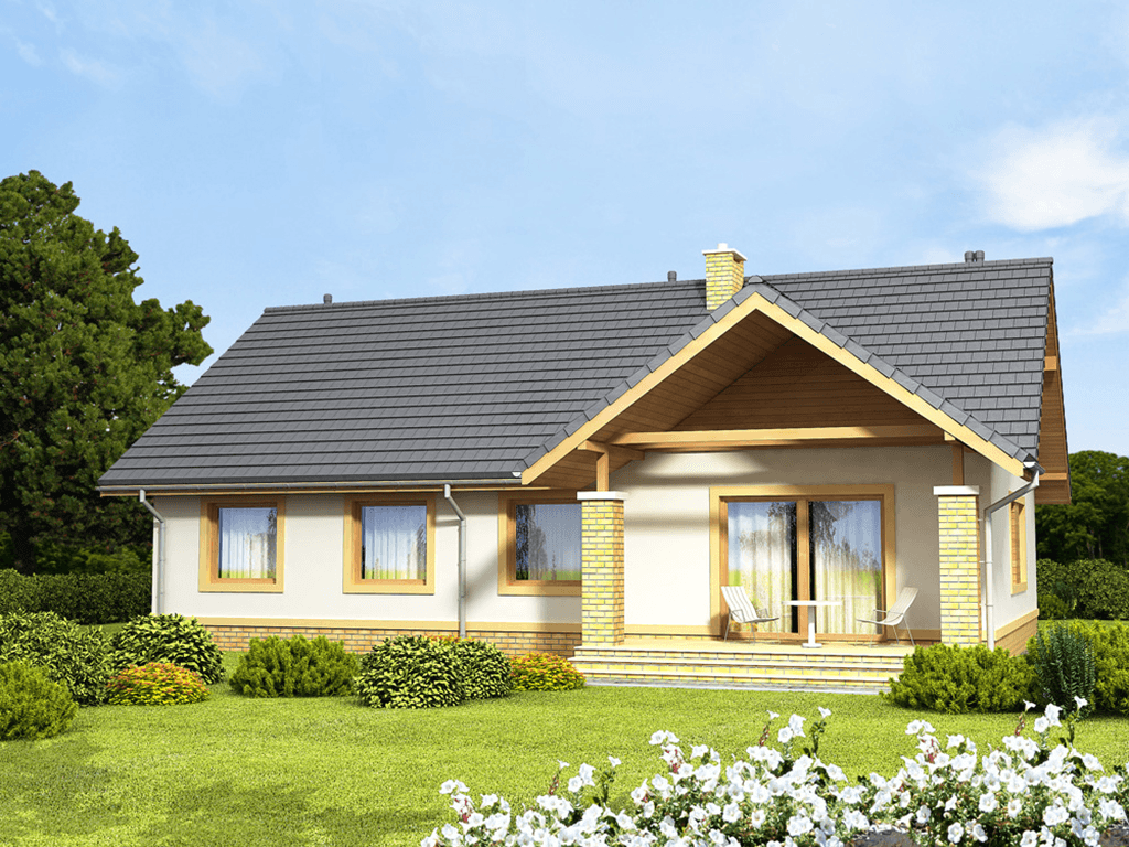 Wizualizacja domu jednorodzinnego Sezam 4