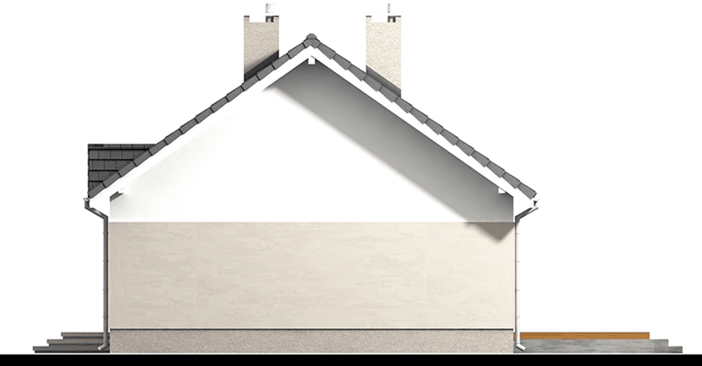 elewacja lewa domu jednorodzinnego Sezam modern