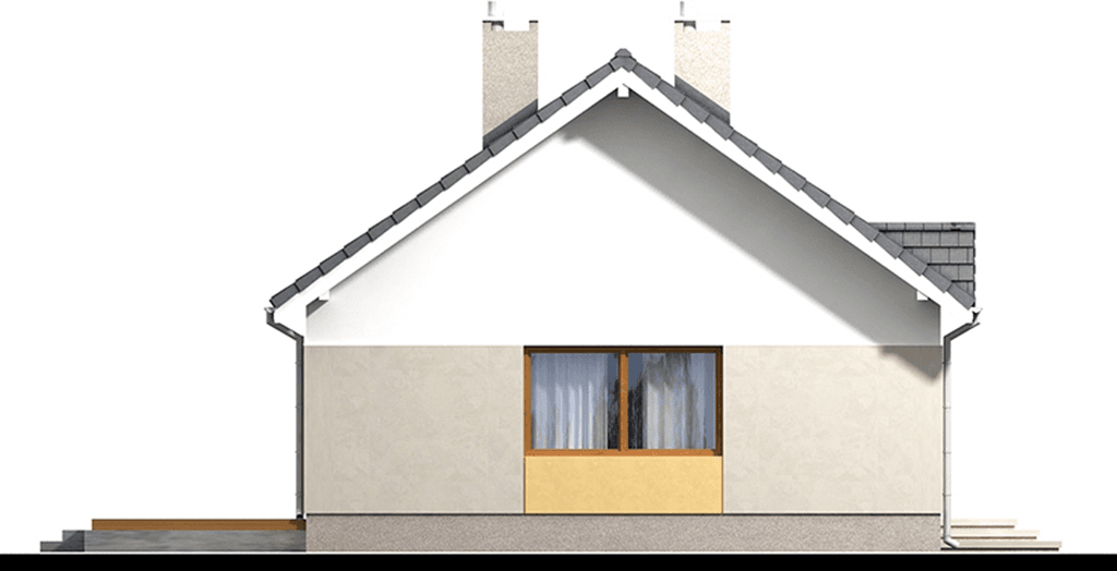 elewacja prawa domu jednorodzinnego Sezam modern