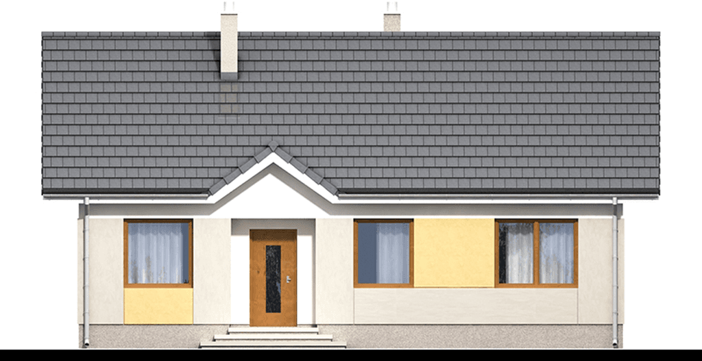 elewacja frontowa domu jednorodzinnego Sezam modern