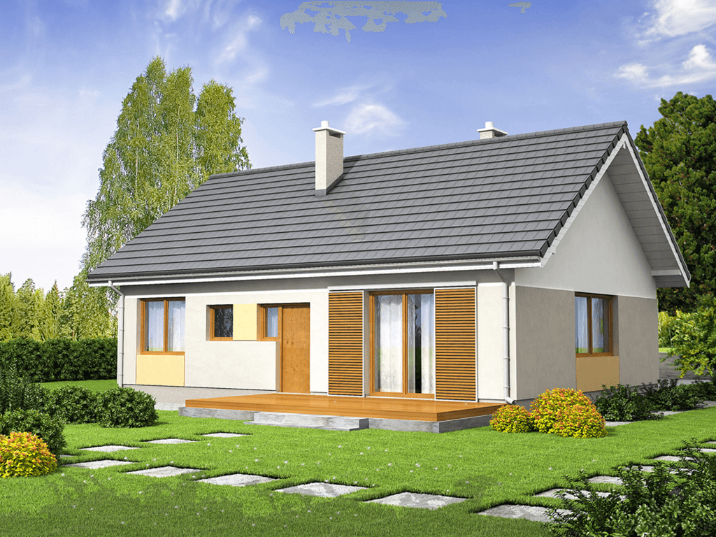 Wizualizacja domu jednorodzinnego Sezam modern