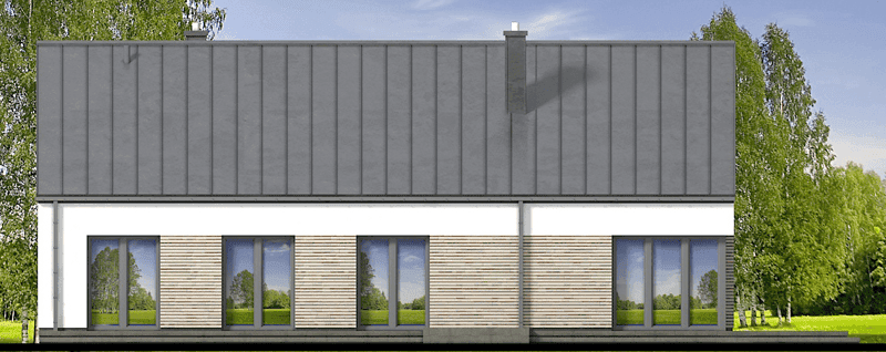 Elewacja tylna domu jednorodzinnego Solido 2