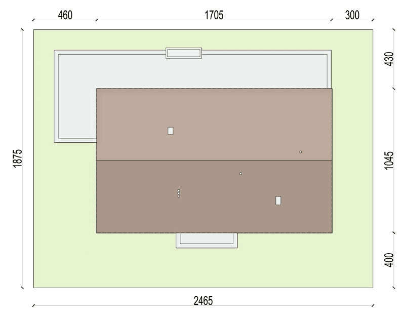 Rzut usytuowania domu jednorodzinnego Solido 2