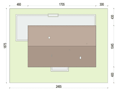 Rzut usytuowania domu jednorodzinnego Solido 2