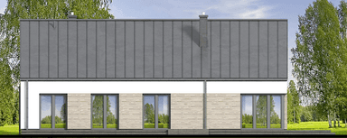 Elewacja tylna domu jednorodzinnego Solido