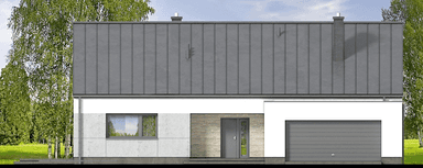 Elewacja frontowa domu jednorodzinnego Solido