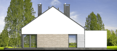 Elewacja lewa domu jednorodzinnego Solido