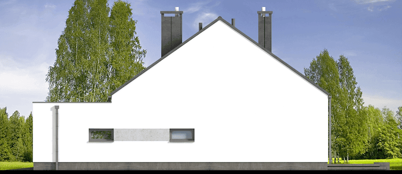 Elewacja prawa domu jednorodzinnego Solido