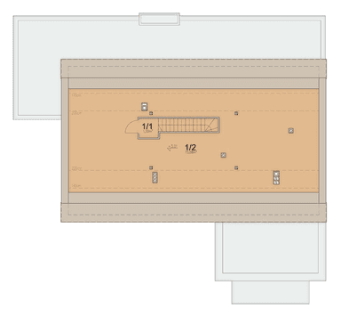 Rzut poddasza domu jednorodzinnego Solido