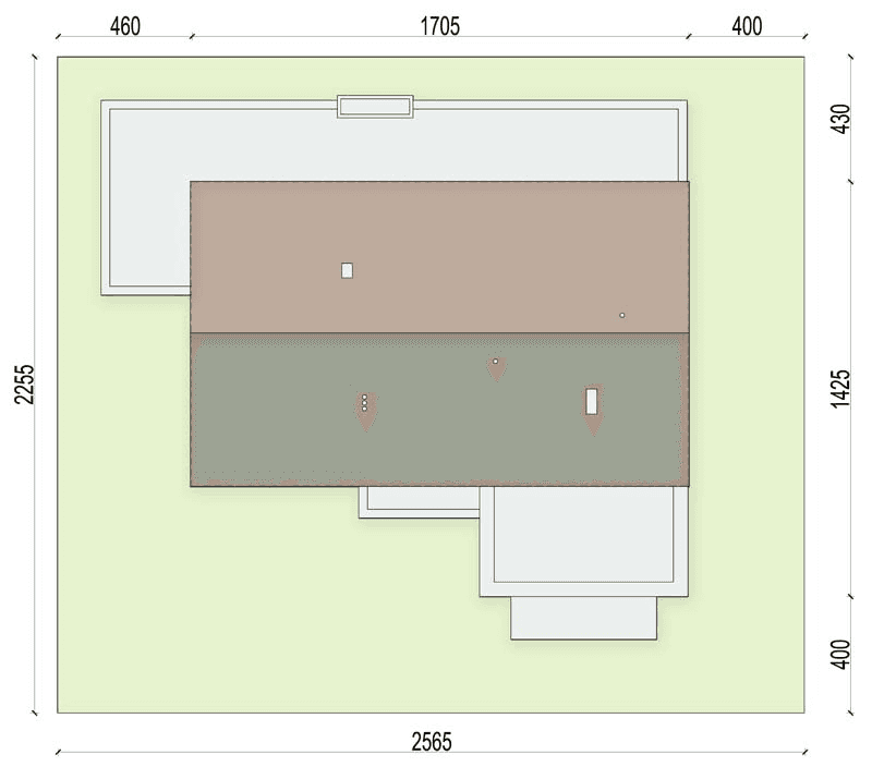 Rzut usytuowania domu jednorodzinnego Solido