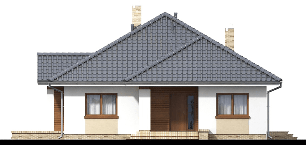 Elewacja frontowa domu jednorodzinnego Szafran 2