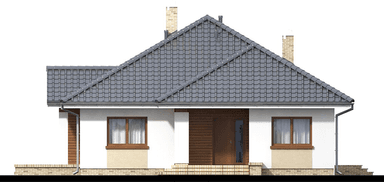 Elewacja frontowa domu jednorodzinnego Szafran 2