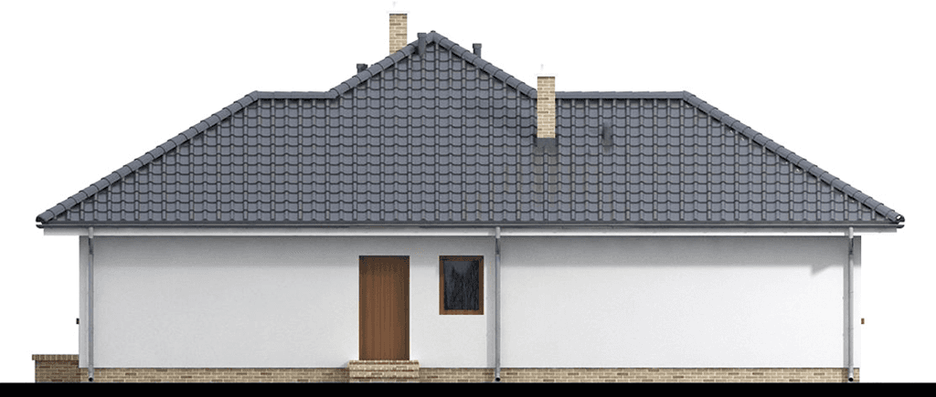 Elewacja prawa domu jednorodzinnego Szafran 2