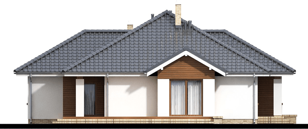 Elewacja lewa domu jednorodzinnego Szafran 2