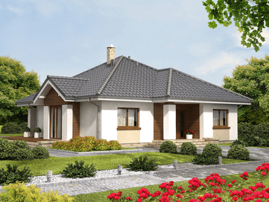 Wizualizacja domu jednorodzinnego Szafran 2