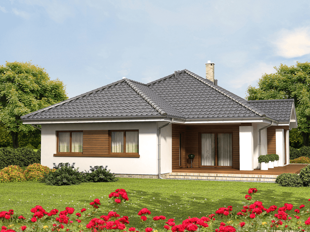 Wizualizacja domu jednorodzinnego Szafran 2
