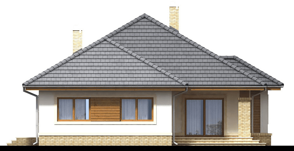 Elewacja tylna domu jednorodzinnego Szafran