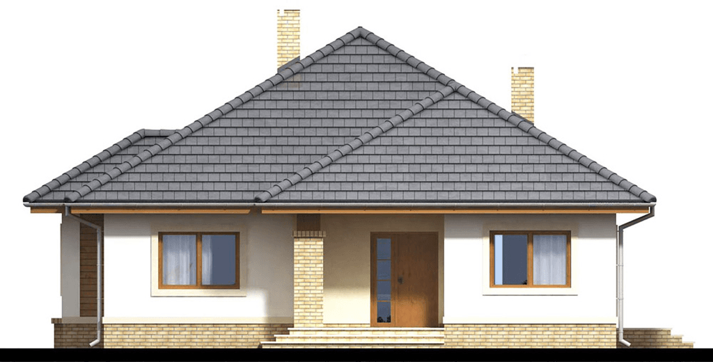 Elewacja frontowa domu jednorodzinnego Szafran