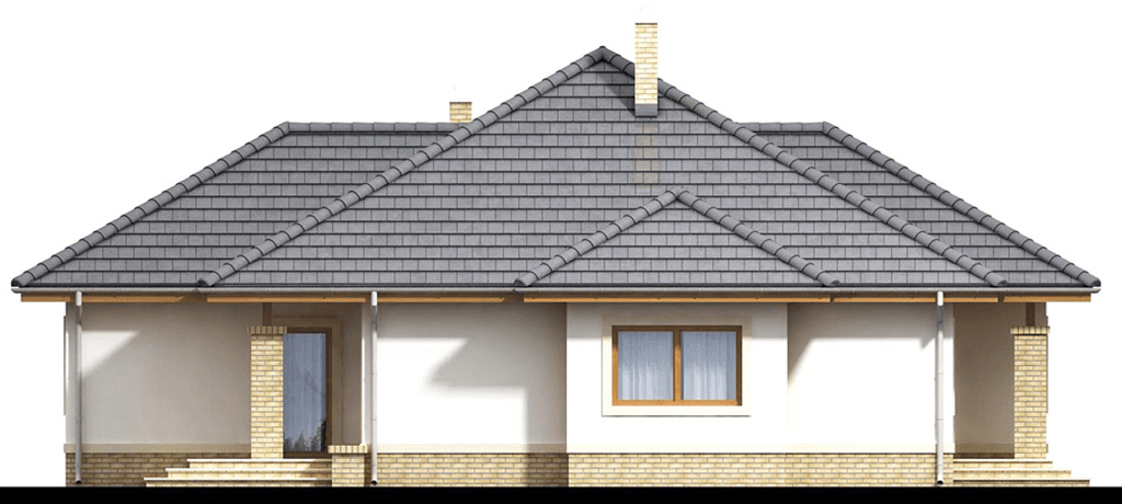 Elewacja lewa domu jednorodzinnego Szafran