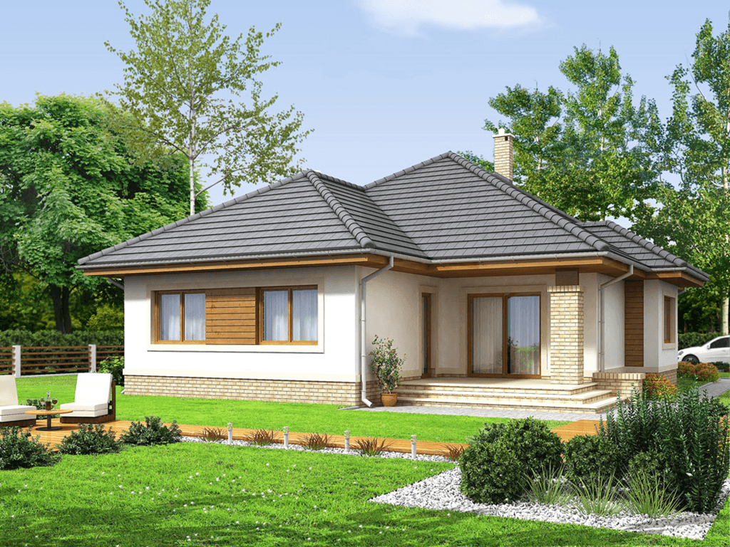 Wizualizacja domu jednorodzinnego Szafran