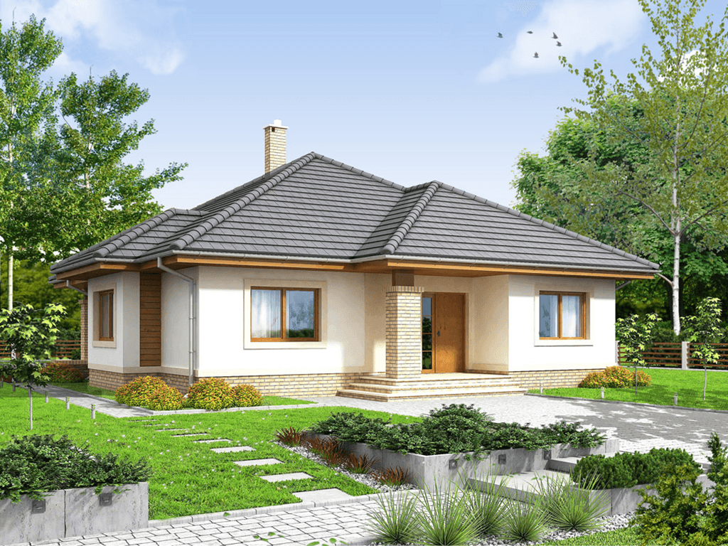 Wizualizacja domu jednorodzinnego Szafran