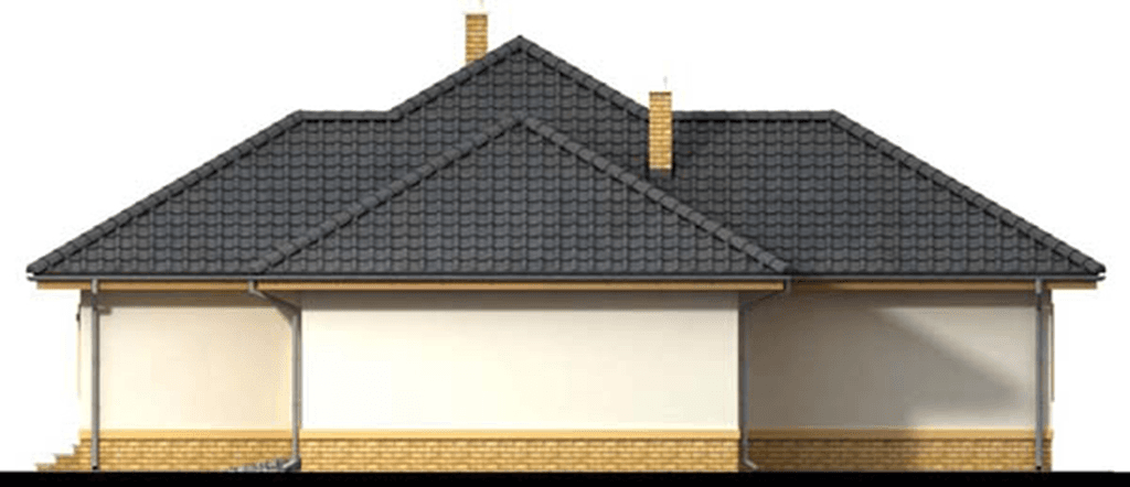 Elewacja prawa domu jednorodzinnego Szafran G1