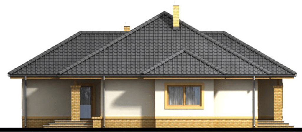 Elewacja lewa domu jednorodzinnego Szafran G1