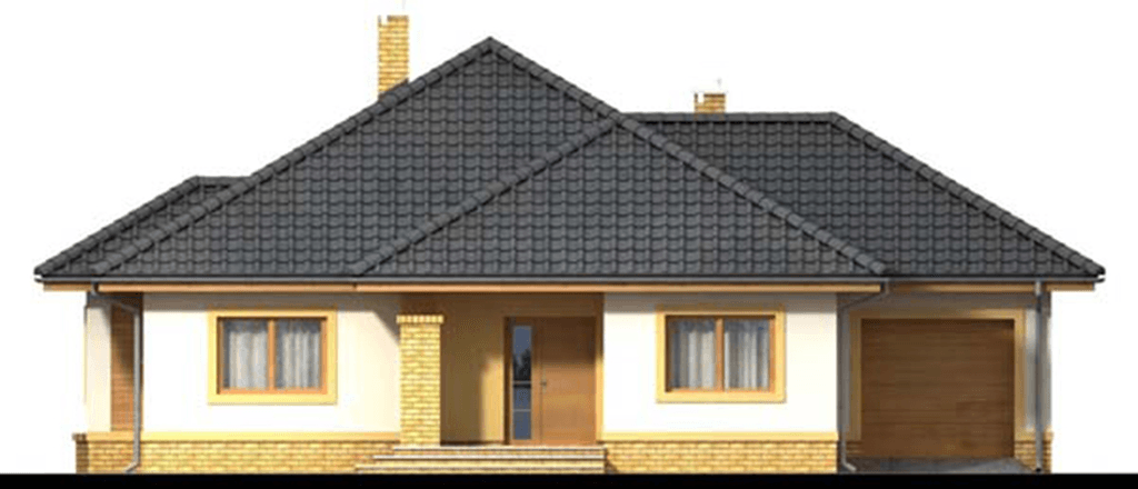 Elewacja frontowa domu jednorodzinnego Szafran G1