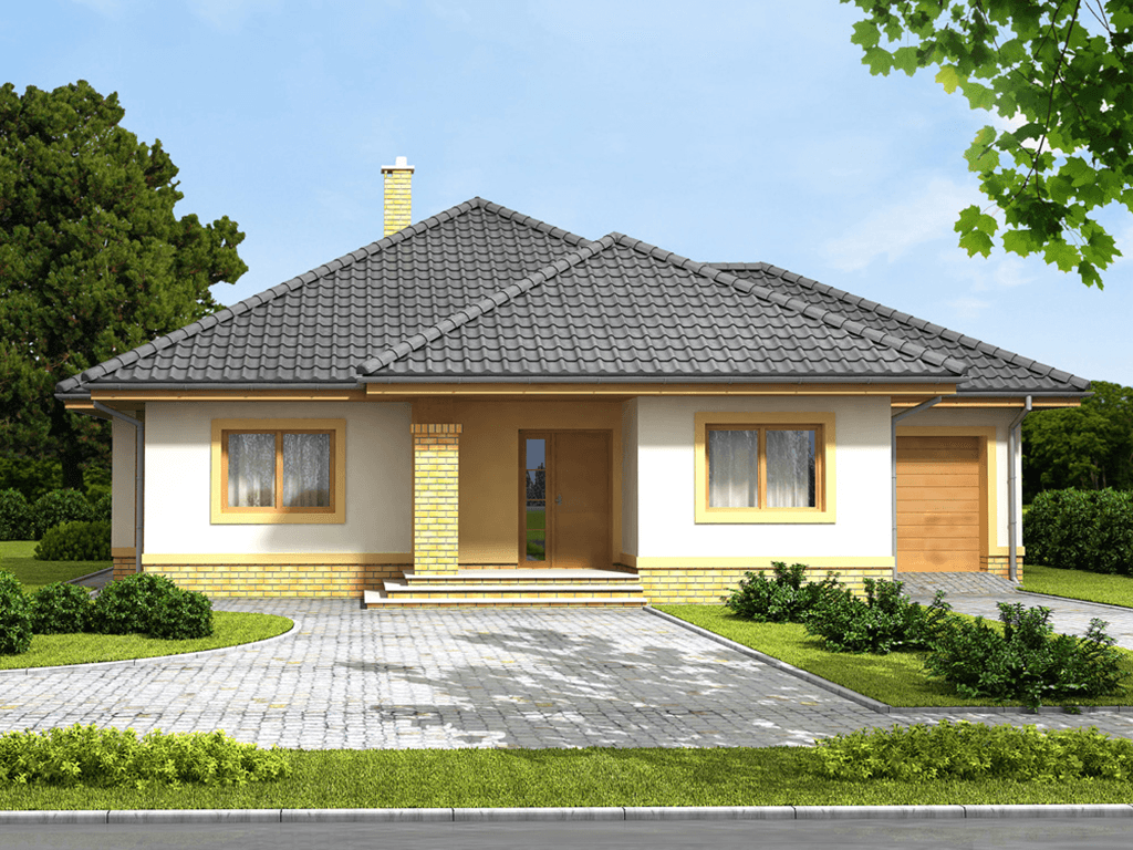Wizualizacja domu jednorodzinnego Szafran G1