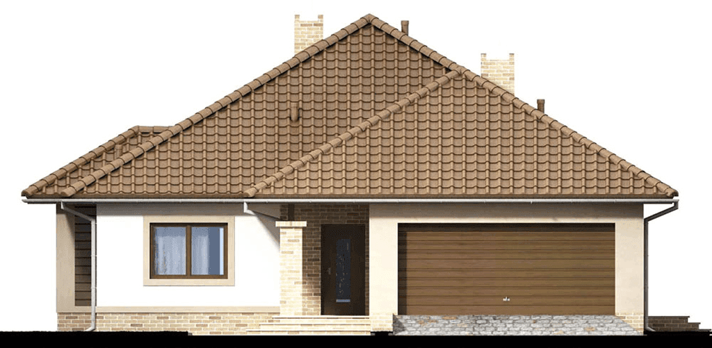 Elewacja frontowa domu jednorodzinnego Szafran G2