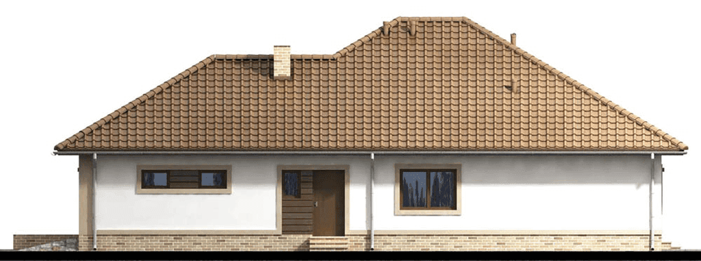 Elewacja prawa domu jednorodzinnego Szafran G2