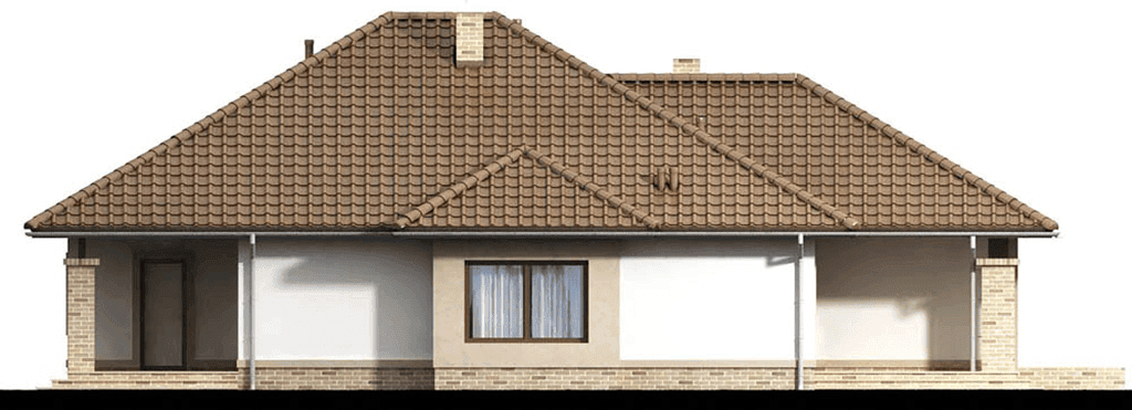 Elewacja lewa domu jednorodzinnego Szafran G2