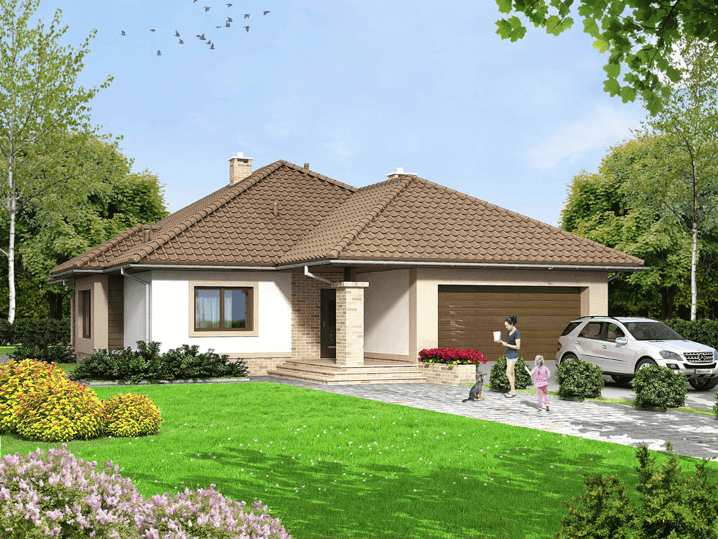 Wizualizacja domu jednorodzinnego Szafran G2