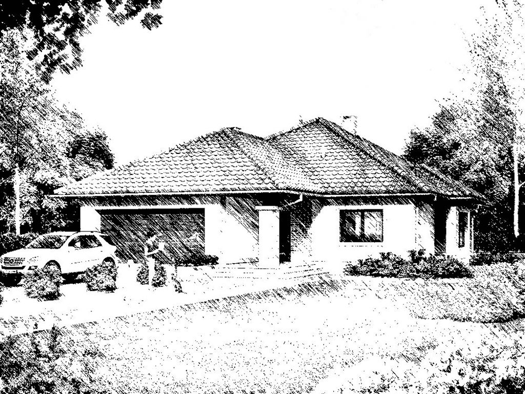 Wizualizacja domu jednorodzinnego Szafran G2