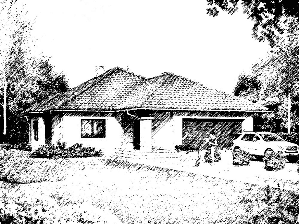 Wizualizacja domu jednorodzinnego Szafran G2