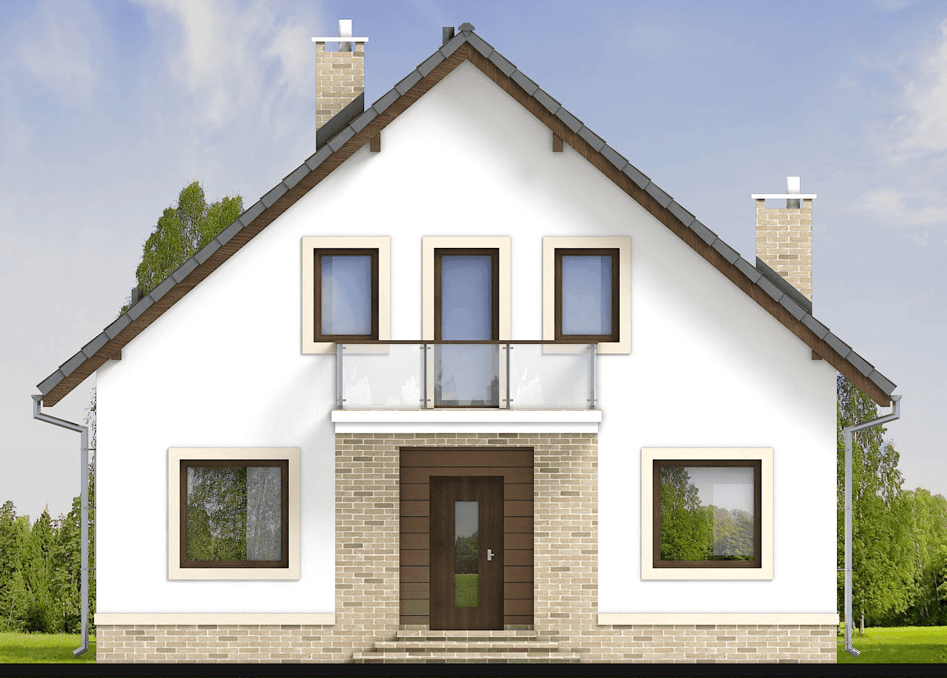 elewacja frontowa domu jednorodzinnego Tamarillo 2