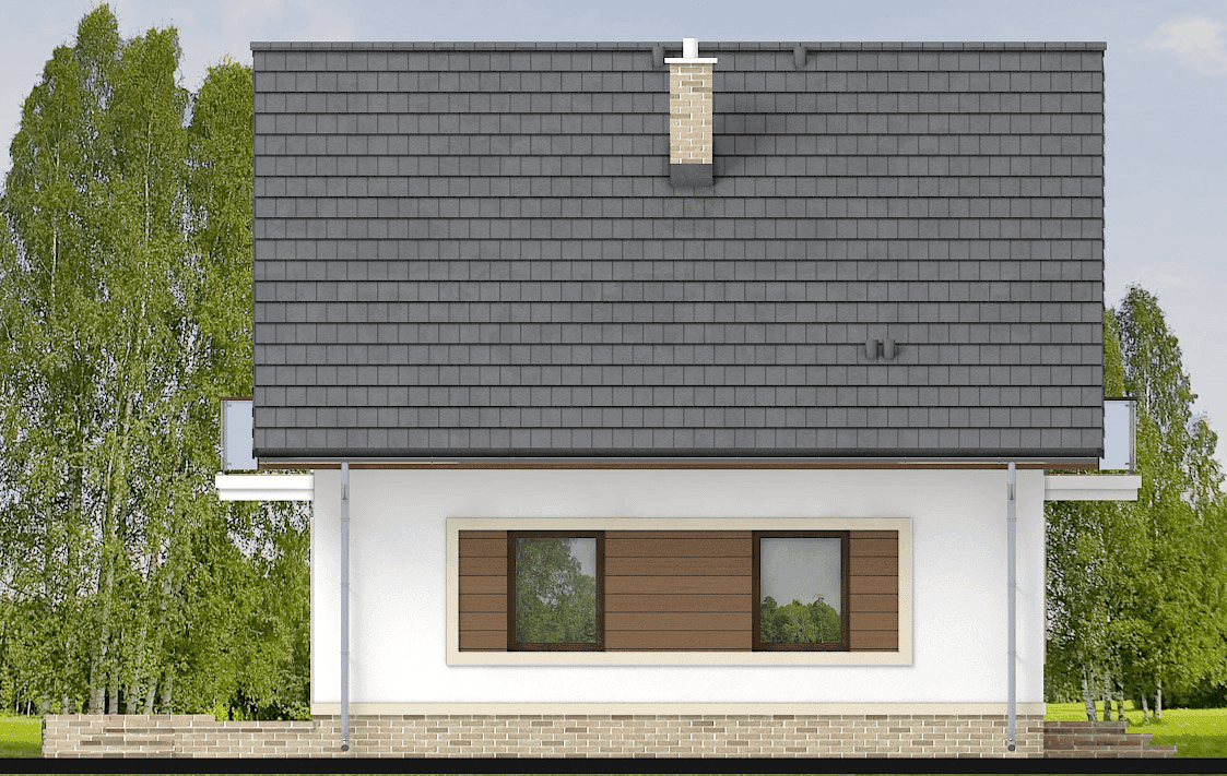 elewacja prawa domu jednorodzinnego Tamarillo 2