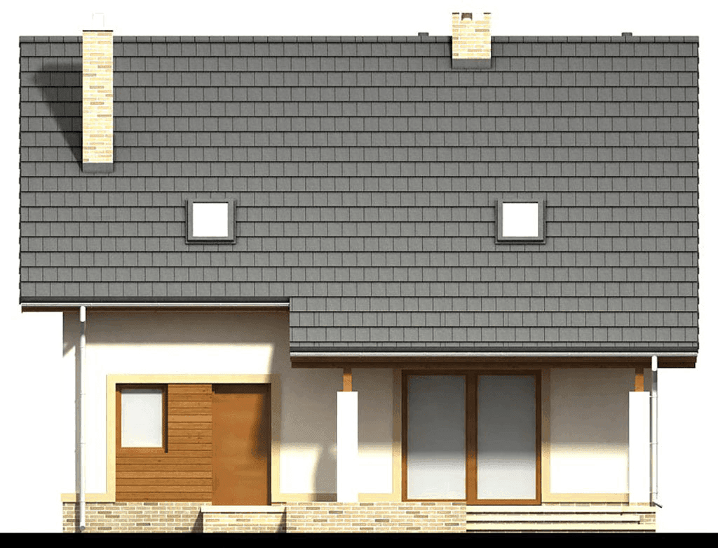 Elewacja tylna domu jednorodzinnego Tamarillo